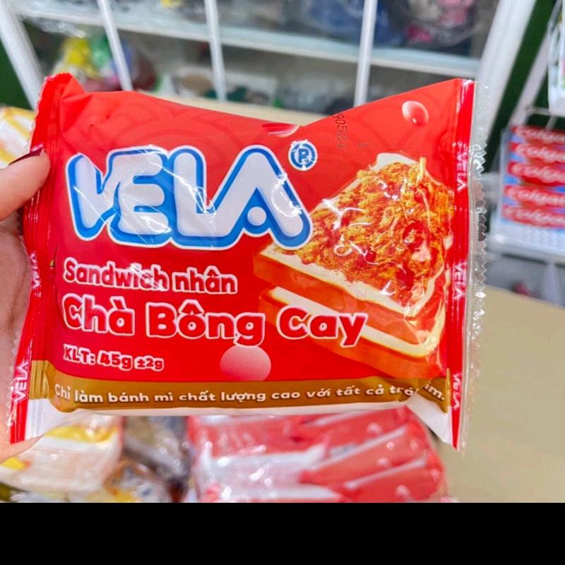  Bịch 10 cái bánh mì Sandwich nhân Chà bông cay Vela 