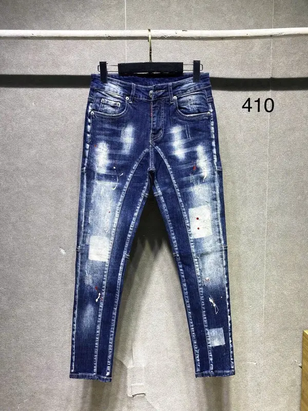 Quần jean nam 2 đáy wash rách xước phối vẩy sơn nhẹ, hàng co giãn tốt, mặc thoải mái, phong cách trẻ, chất | Menswear 3
