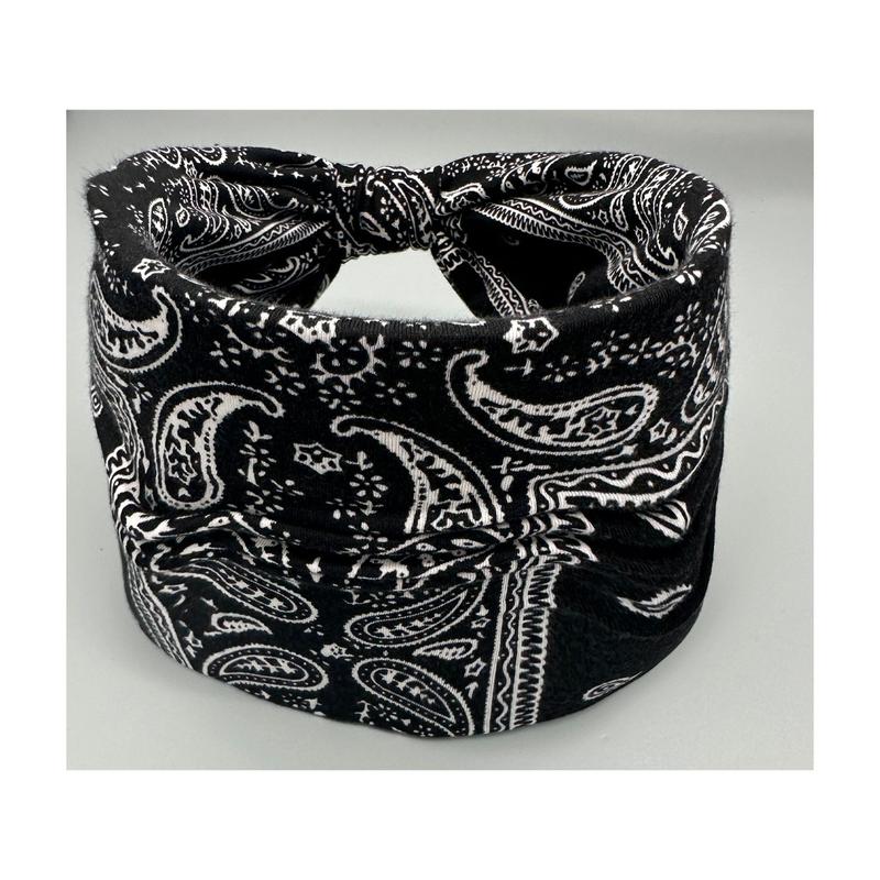 Product Introduction of Boho Women Floral Print Outdoor Headband Sports Bandage Elastic Wide Running Adjustable Headbands Yoga Sweat Absorption Head Band Bandeau Sport Hair Band Hair Accessories 4
