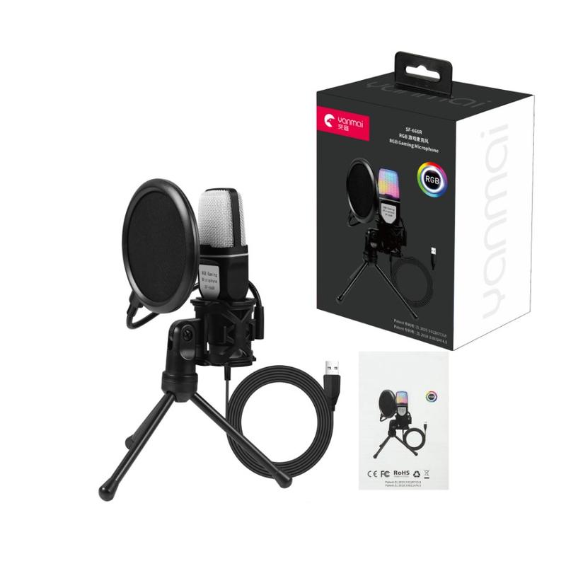 Micro SF-666R có đèn RGB để bàn USB dành cho máy tính xách tay máy tính bàn điện thoại.