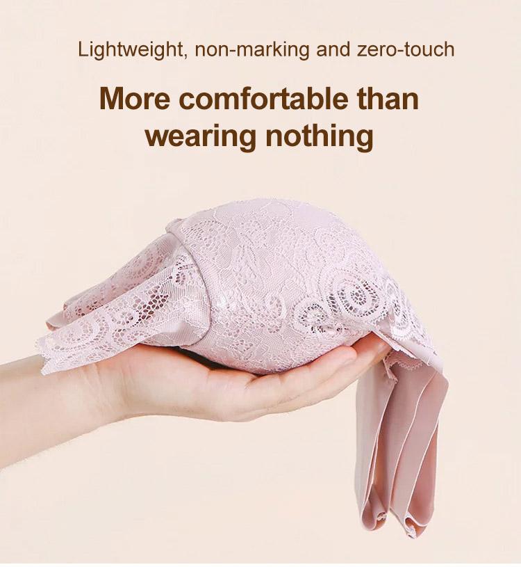 Women's thin vest style no wire lace bra