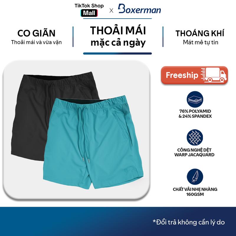 Combo 2 quần short nam Smartfit BOXERMAN vải polyamide mềm mịn thoáng mát co giãn tốt chuẩn form Menswear