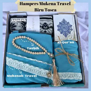 Hampers Mukena / kado set mukena / paket seserahan / seperangkat alat sholat / hantaran / sajadah al Qur'an / Kado Ibu / Kado Ulang tahun