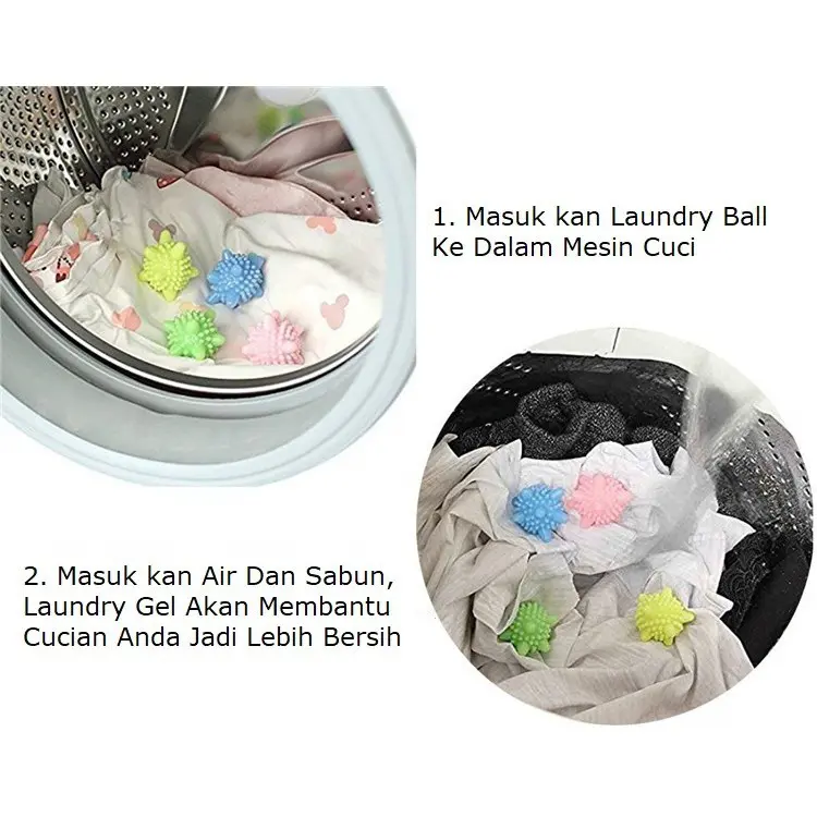 Bola Karet Mesin Cuci MAGIC LAUNDRY BALL Alat Bantu Pembersih Baju