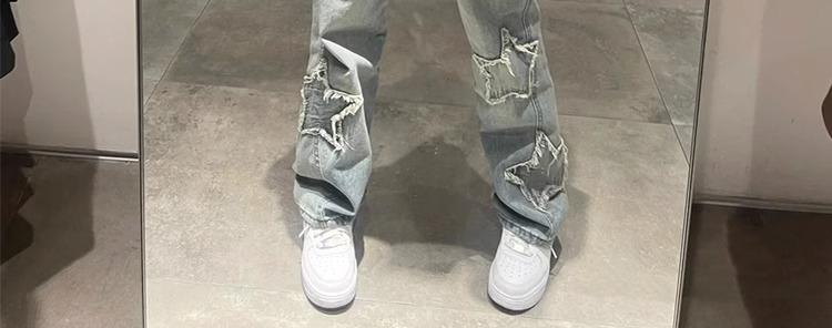 Product Introduction of Denim Fashion Star Jeans 2024 New High Waist Straight Leg Loose Jeans Vintage Straight Trousers Female Casual Wide Leg Pants 15