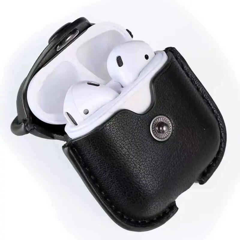 Product Introduction of PU Leather Bluetooth Earphone Case Protective Cover for  1 2 3 Cases Charging Box with Hooks 27