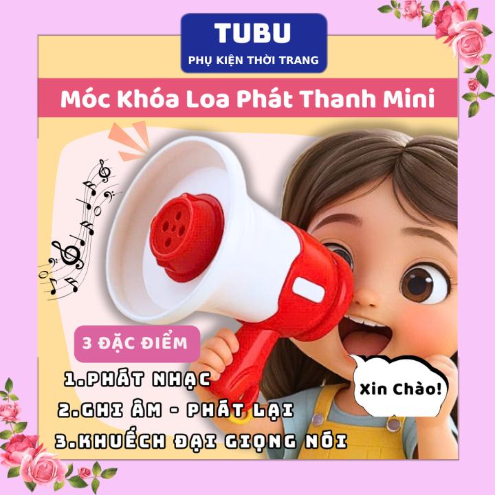  Móc khóa loa phát thanh mini ghi âm phát nhạc đồ chơi cầm tay nhỏ gọn làm quà tặng trang trí dễ thương | Tubu 