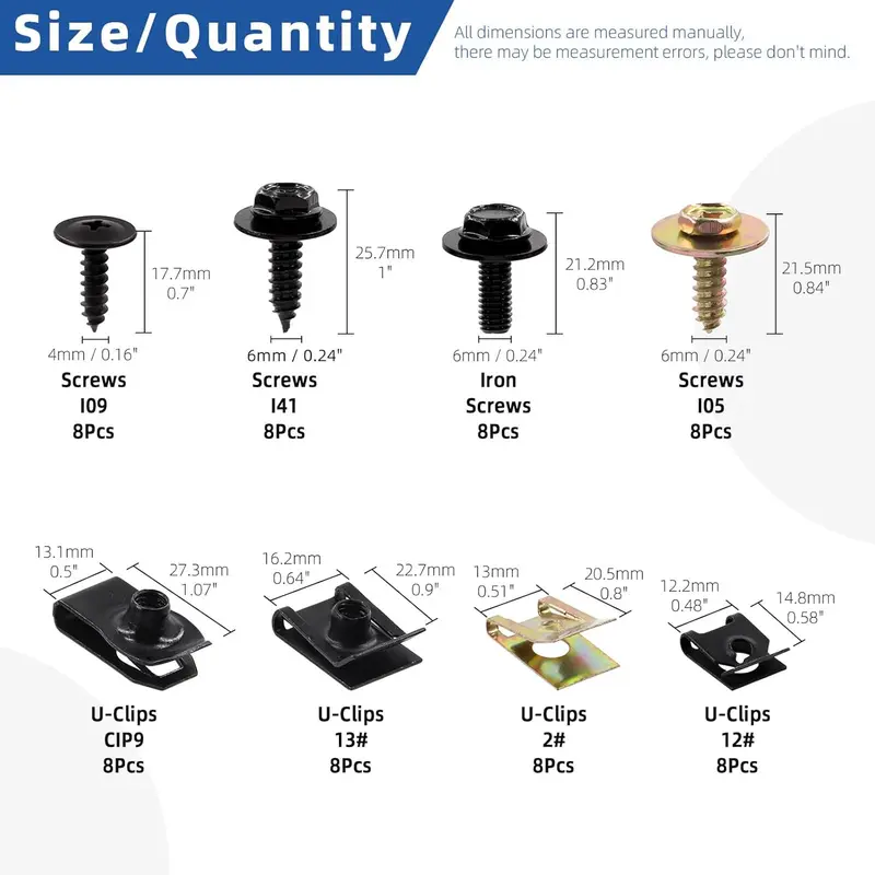 72Pcs 9 Sizes Screw Bolt Nut Retainer Car Engine Under Cover Splash Shield Guard Body Bolts Bumper Fender Liner Push Retainer Fastener Rivet Clips Assortment Kit 1