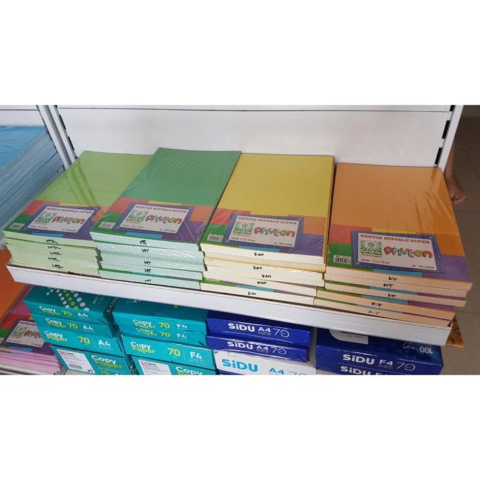 Jual [ATK] - Kertas Buffalo PHYTON Polos F/100 - 1 Pak isi 100 Lembar ...