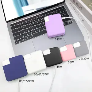 Cover Charger Silicone Power Protector Untuk Macbook New Air 15 14 Pro 13 Inch M1 M2 M3 M4 29W/30W/35W/45W/70W/60W/61/67W/85W/87W/96W Adapter Charger Head Case Pelindung Silikon Anti Benturan