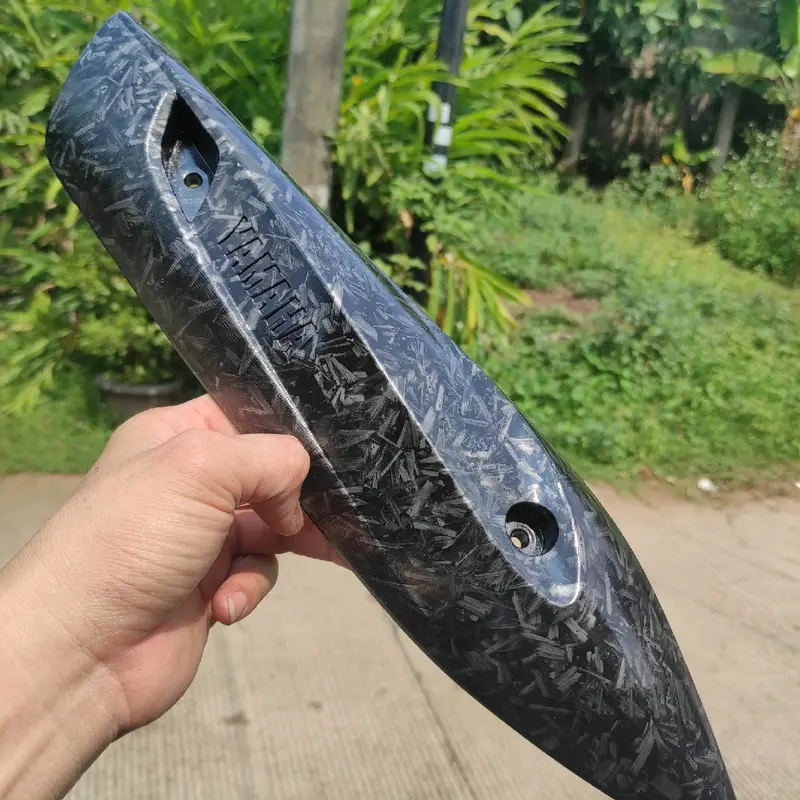 Cover Knalpot Mio j. Pelindung knalpot Karbon Forged Yamaha Mio j, Fino, soul gt, mio GT Karbon Celup WTP Motorcycle 2
