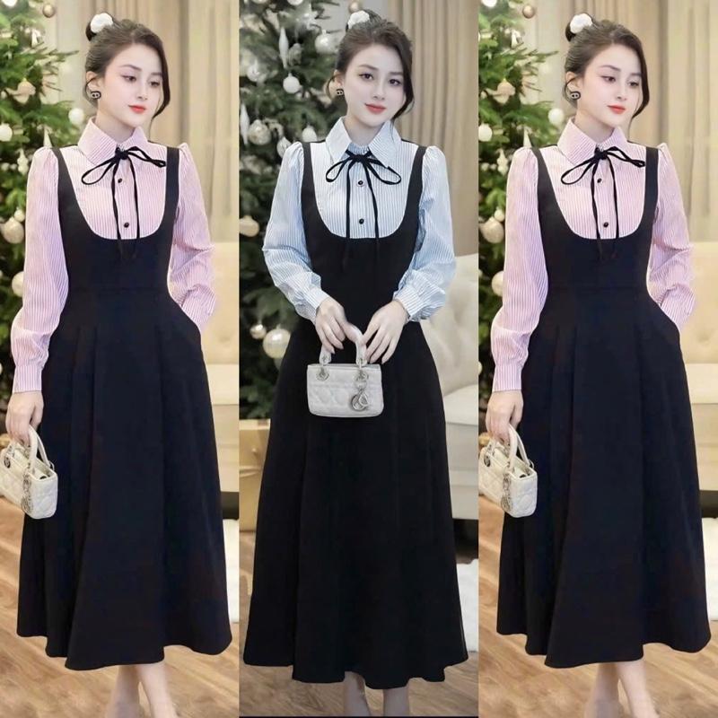 [DEAL ĐỘC  QUYỀN] FREESHIP Váy thiết kế EllY N024 dành cho nữ thiết kế dáng tiểu thư tay dài thời trang phù hợp đi làm chơi đi dự tiệc có đủ size Váy nữ S_M_L_XL Women Dress