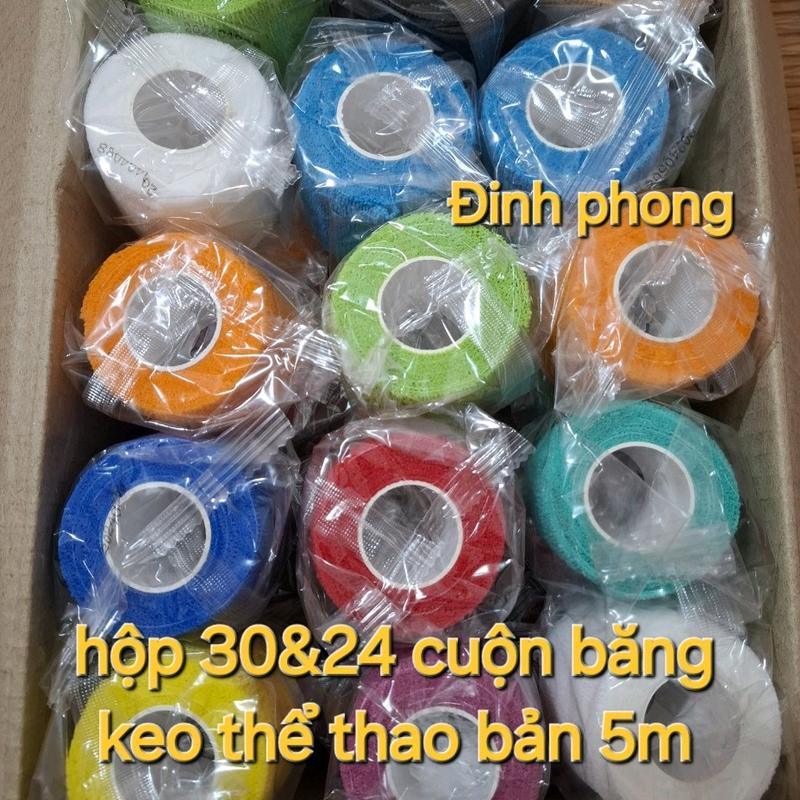 hộp 30&24 cuộn băng keo thể thao ,băng quấn cổ chân ,cổ tay bản 5cm