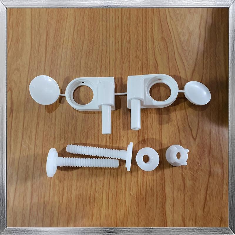 Bộ Ốc Nắp Bồn Cầu Nhựa Trắng Loại Tốt (dùng cho nắp thông dụng) 3