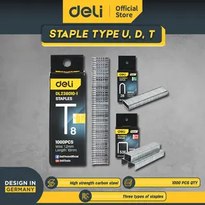 Deli Tools Isi Staples Staple Tembak Tipe U, D, T EDL23801X-1