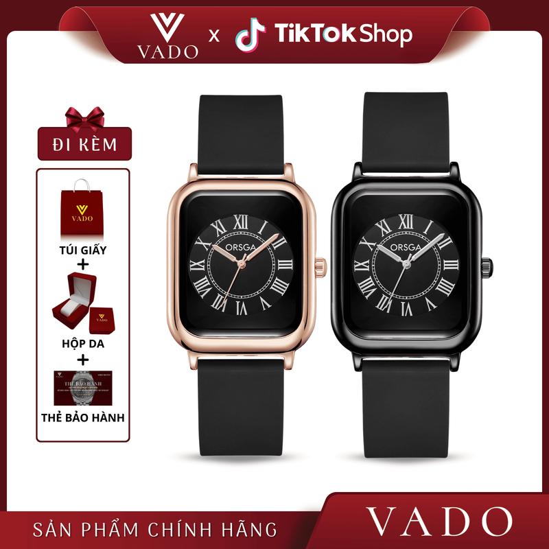 [LIVE1 - DH9953] Đồng Hồ Nữ Mặt Chữ Nhật, Dây Silicon, Hỗ Trợ Kháng Nước - ORSGA DH9953