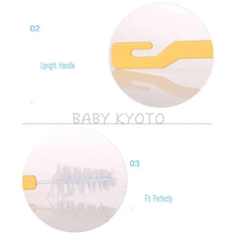 BK Sikat Pembersih Botol Dot Susu Sedotan Bayi 2in1 Baby Bottle Nipple Brush Serbaguna Multifungsi 5