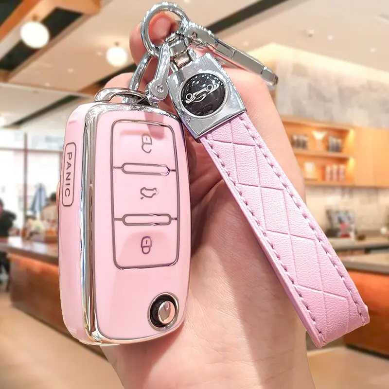 Car Key Case, Car Key Protector, Smart Remote Key Protector, Key Fob Protective Cover, Car Accessories for Volkswagen Spring Lavida Golf 6