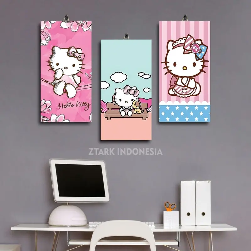 61-80 PAJANGAN KAMAR ANAK KARTUN HELLO KITTY AND FRIENDS 15X30 QHECV/WQZ8T/ PAJANGAN RUANG GAMING HELLO KITTY WALLPAPER / DEKORASI ANAK / PAJANGAN DINDING ALLAH / FOTO DEKORASI RUANG TAMU / WALL DECOR AESTHETIC ART / PAJANGAN DINDING 0