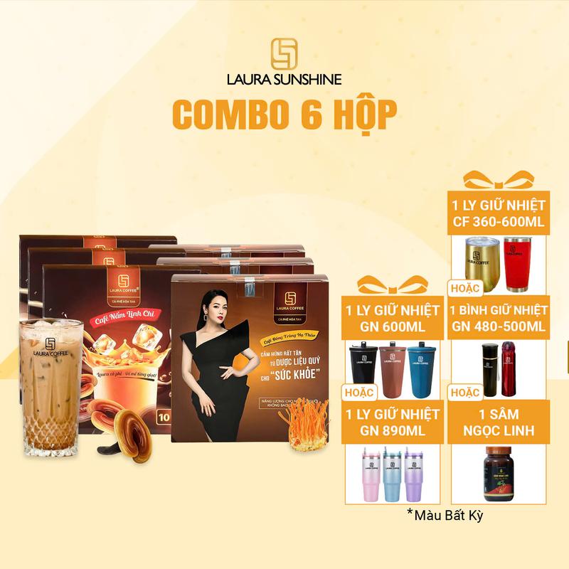 Combo 6 Hộp Cà phê Laura Coffee Nhật Kim Anh ( 6 hộp x 10 gói)