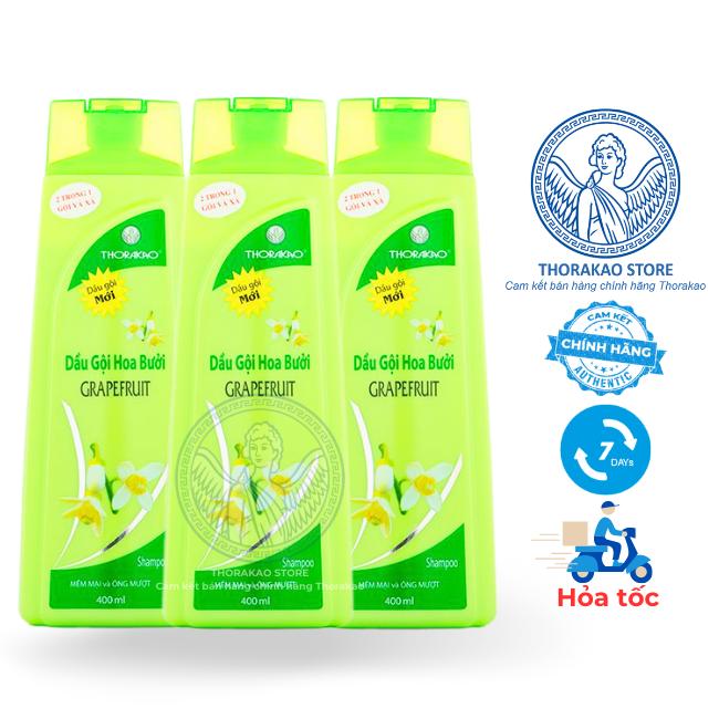 Dầu Gội Xả Hoa Bưởi Thorakao 400ml 2in1 sạch da đầu, ngăn ngừa rụng tóc, dày tóc - Thorakao Store.