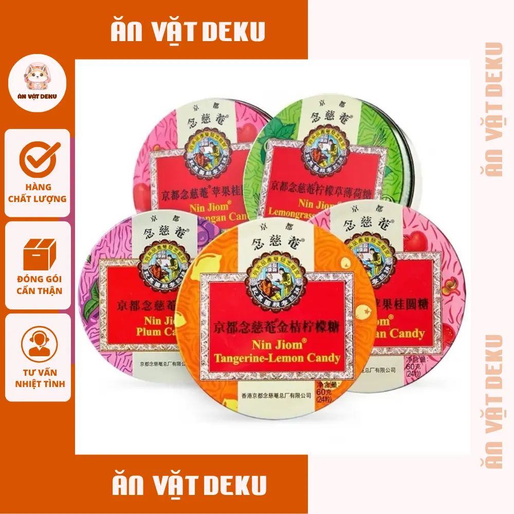 Kẹo Ngậm Niệm Từ Am Hiếu Tử Xuyên Bối Tỳ Bà Cao Thông Cổ Mát Họng Nin Jiom Pei Pa Koa - Ăn Vặt Deku