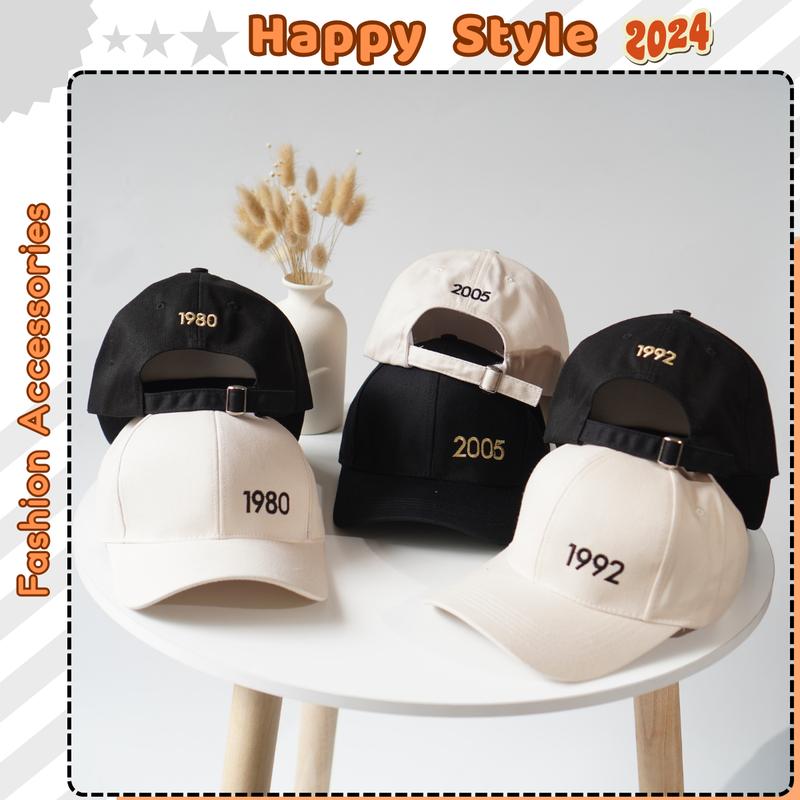 Mũ Lưỡi Trai Thêu Năm Sinh Từ 1980 -> 2010 Nón Kết Chất Kaki Form Unisex Nam Nữ N146 Hat Cap