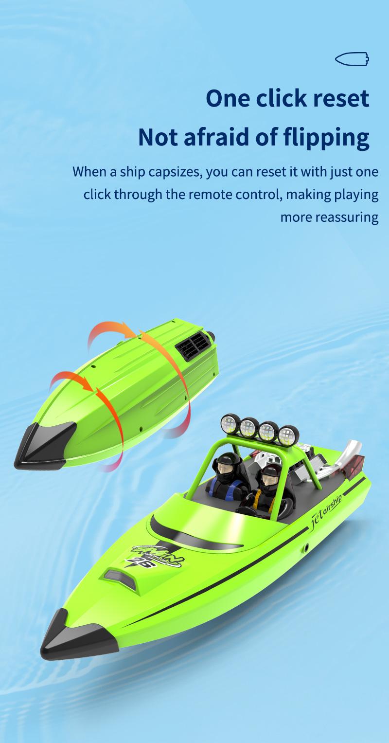 Product Introduction of RC Boat High-speed Remote Control Speedboat High-speed Turbojet Boat Model Children's Water Toy Boat Model Electric Turbojet High-horsepower Waterproof High-speed Remote Control Boat 5