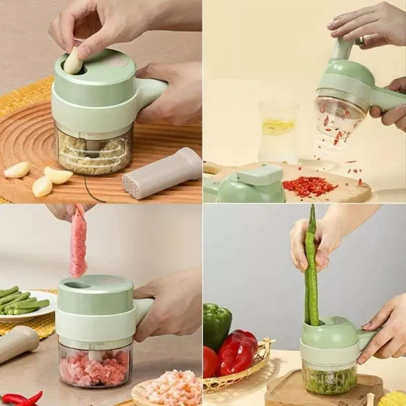Alat Pemotong Sayur Elektrik Portabel Tangan Mini untuk Dapur Modern - Food Slicer - Food Cutters