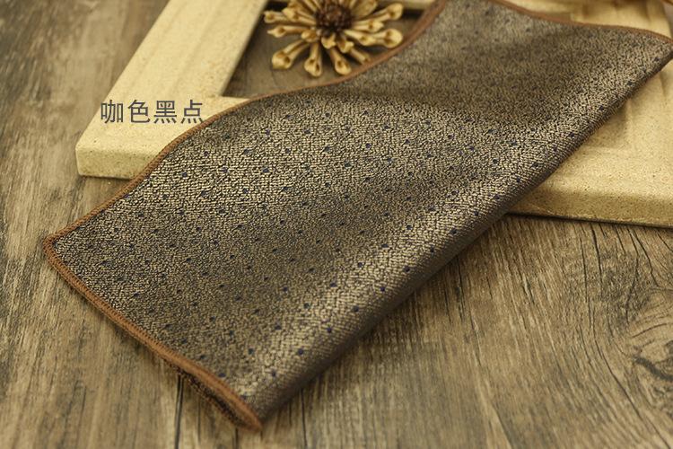 Product Introduction of 23cm Classic Retro Light Gold Champagne Coffee Pocket Square Cashew Pattern Jacquard Handkerchief Accessories for Men Business Gift Suit Banquet Wedding 32