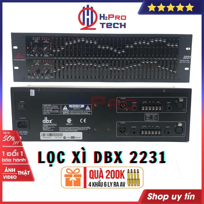 Lọc Xì Equalizer, Bộ Lọc Âm Thanh Dbx 2231 Cao Cấp, Nguồn Xuyến, 31X2 Cần Chỉnh Âm Thanh Sắc Nét (Tặng 4 Jack 6Ly Ra Av)