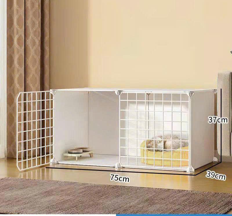 Combo chuồng nuôi chó mèo lưới thép lắp ghép đa năng