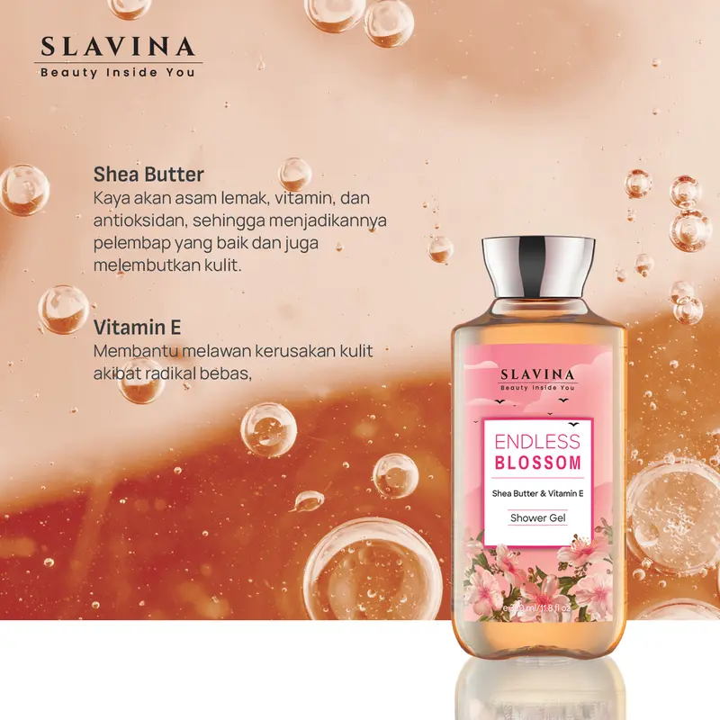 SLAVINA Endless Blossom Shower Gel Sabun Mandi Nagita Slavina