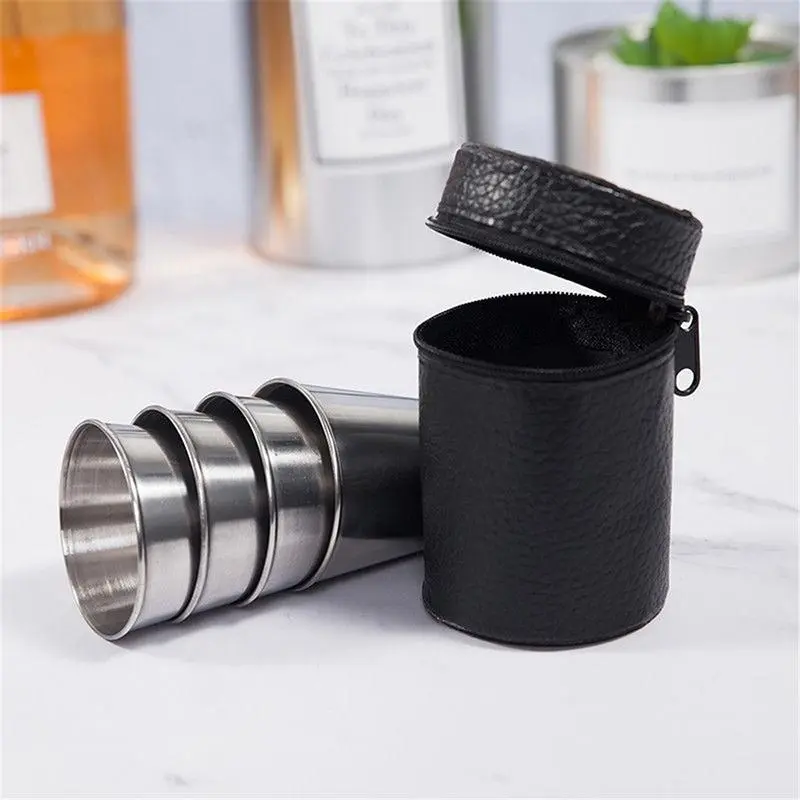 30ml Cups Set Stainless Steel Cups Wine Beer Mugs Cup 4pcs / 6 pcs