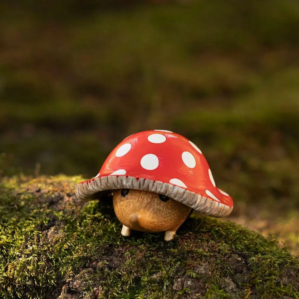 Creative Mushroom Design Garden Ornaments, Cute Mushroom Garden Decoration for Home Office Desk