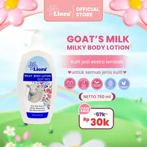 LIORA Milky Body Lotion (Goat Milk) 750ML | HandBody lotion mencerahkan kulit Tubuh kering dan kusam dengan susu kambing