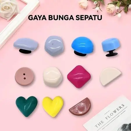 UMINIY Aksesoris Sandal Permata DIY Hiasan Bintan/Aksesoris Sandal Kartun Lucu/Aksesoris Sandal 3D/ Jibbitz Aksesoris Terlaris 4