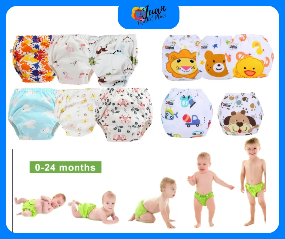 Juan Market Newborn Baby Adjustable Washable Cloth Diaper Reusable Pants (Insert sold separately)