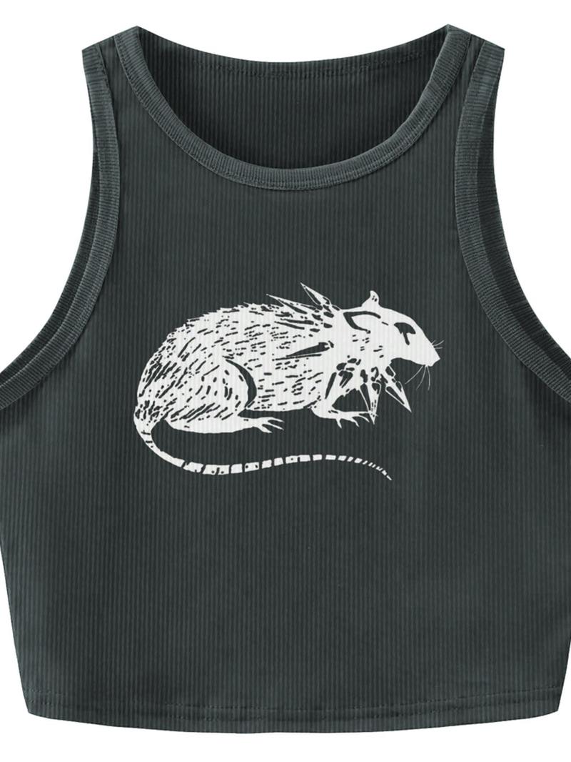 Product Introduction of Women's Animal Print Tank Top, Casual Sleeveless Top for Summer, Ladies Clothes for Daily Wear 5