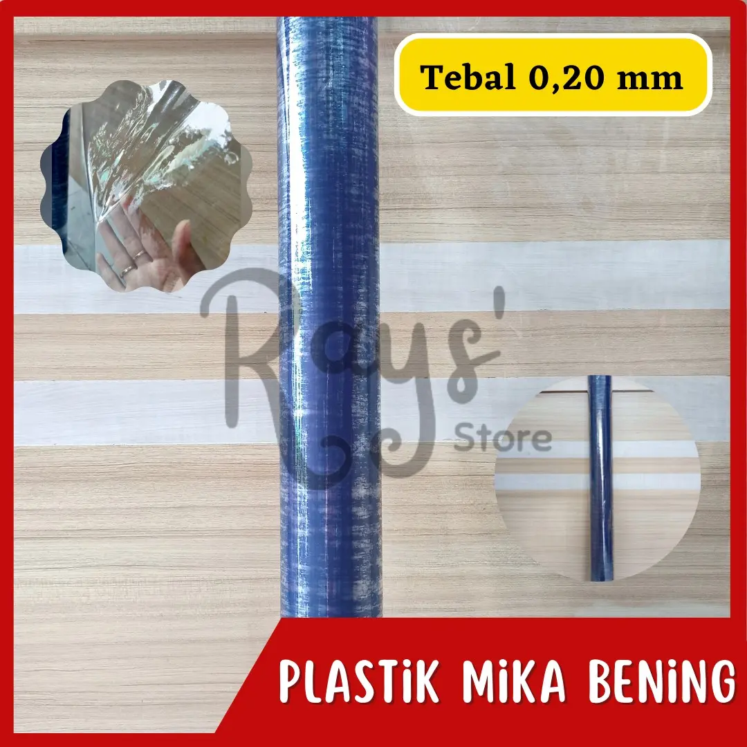 Plastik Mika Bening Tebal Meteran 0,20 mm Lebar 135 cm Alas Meja Taplak Meja Waterproof karpet viral