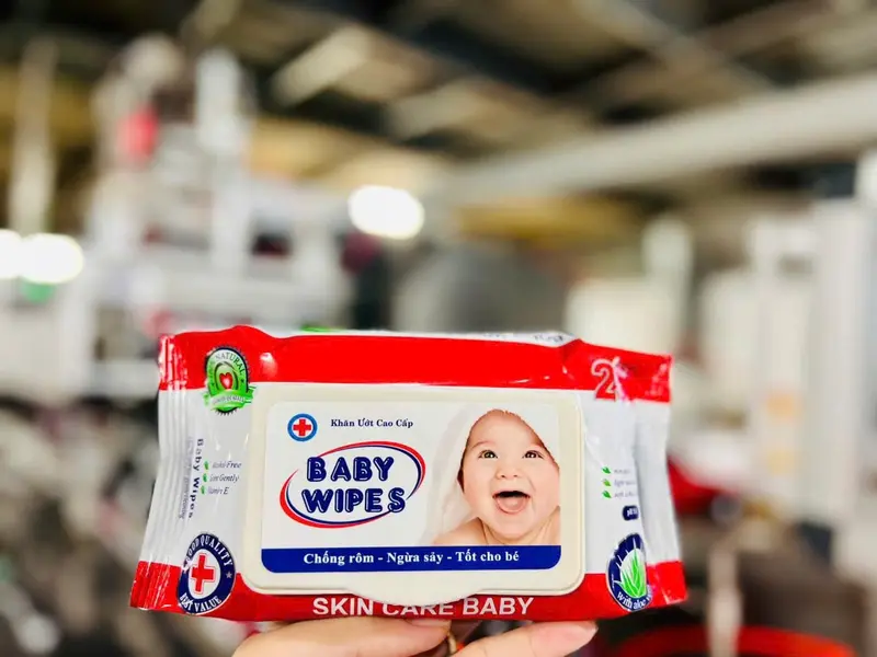 [Freeship] COMBO 15 GÓI Khăn ướt Baby Wipes 250g Cho Bé Không Mùi Không Cồn Không Kích Ứng Da khăn  ướt Voi 4