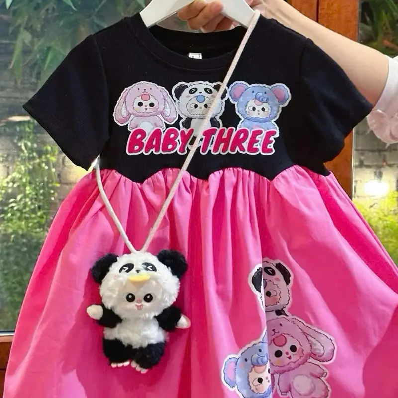 Váy babythree cho bé gái khồng kèm gấu