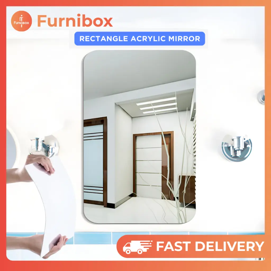 Cermin Akrilik DIY Tempel Dinding Stiker Acrylic Mirror Bendable DIY Waterproof Jernih Anti Pecah