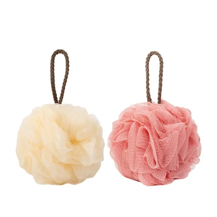 OHSOME ALBA SOL Bath Ball Shower Puff Spons Mandi Kain Jaring Set 2pcs Busa