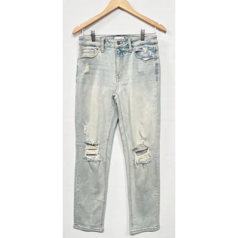 BRANDEDBYVITA #766 STUDIO BLUE FRANKIE MID RISE DISTRESSED GIRLFRIEND 3