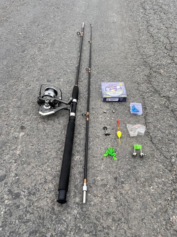 Combo Cần Câu Cá Máy Đứng,Bộ Cần Câu Lanxe,Câu Ngâm  Gồm Cần 2 Khúc Đặc Đen 1m65-2m7 ,Máy CL 3000-7000 Kèm (cước,chì, khoá linh ,hạt chặn,phao,lưỡi đơn) Fishing Bắt Cá Đi Câu