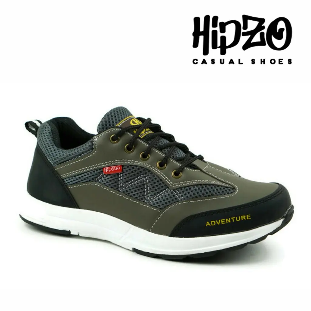 Sepatu Pria Hipzo M039 Formal Sneakers Casual Kerja Pesta Laki laki Cowok Shoes Snekers Kasual Running Sport Black Hitam Putih