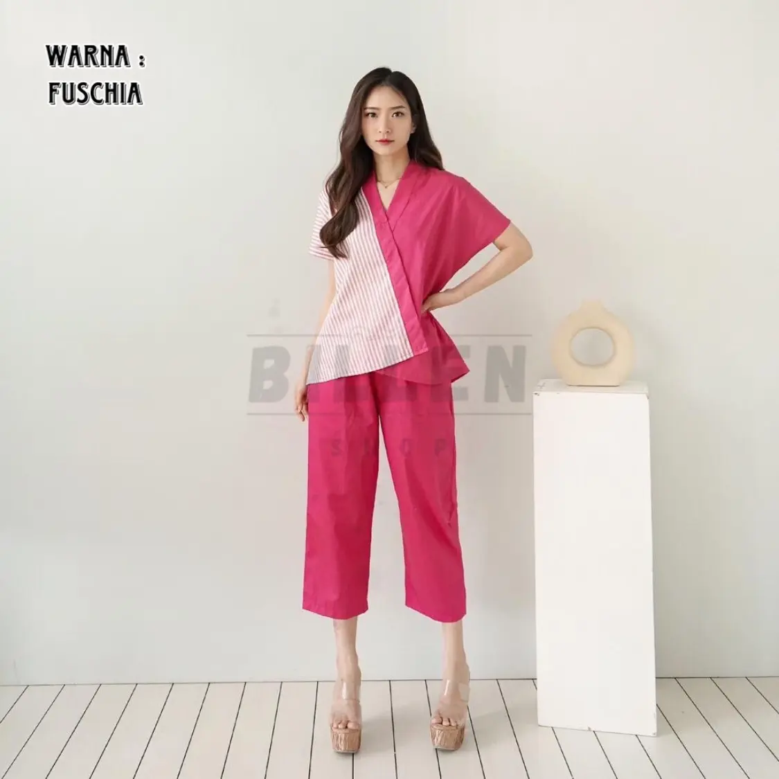 (LD:110cm) SETELAN CELANA WANITA BAHAN KATUN POPPLIN PREMIUM