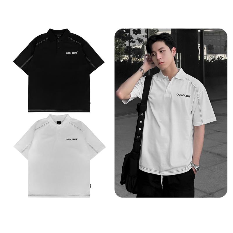  Áo polo oversize Hydra ODIN CLUB Áo thun có cổ form rộng nam nữ unisex chất liệu vải cá sấu TiCi 