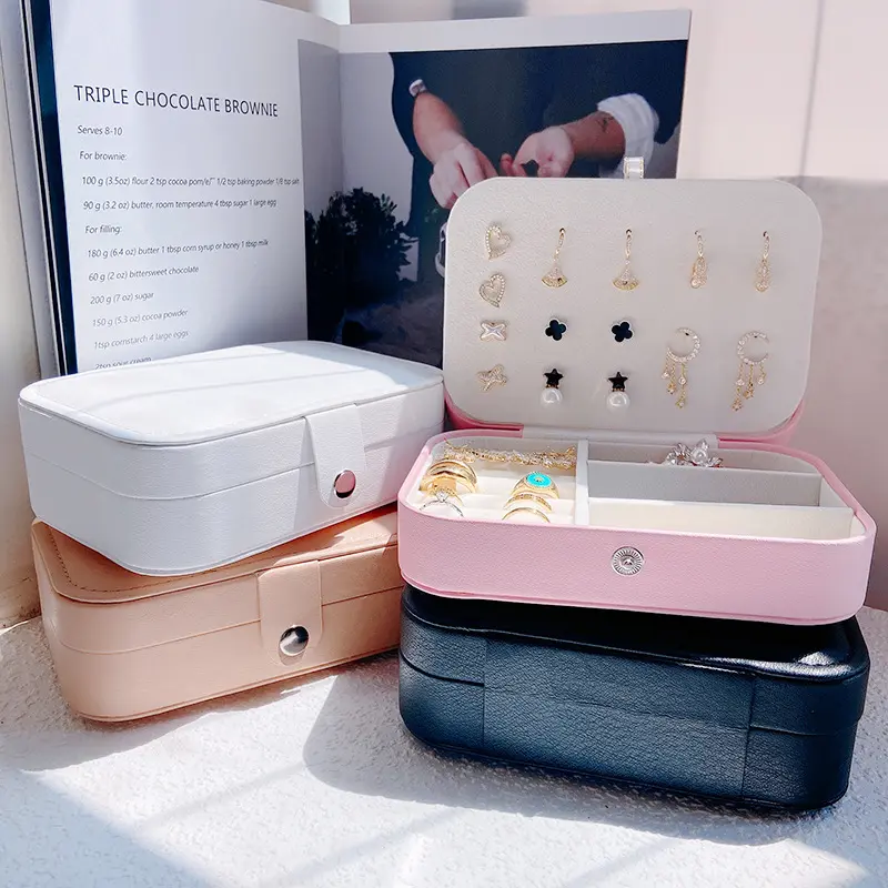 Storage Jewelry Box, Ring Earrings, European Style Jewelry Storage Box, Double-Layer Storage Jewelry Box